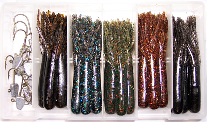 Gitzit 3.5" Fat Gitzit 35-Piece Assorted Tournament Sented  Color Pocket Pack, Jigs