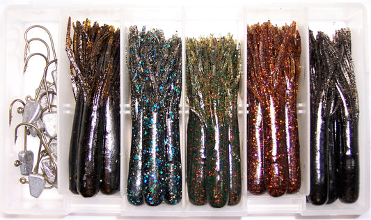 Gitzit 3.5" Fat Gitzit 35-Piece Assorted Tournament Sented  Color Pocket Pack, Jigs