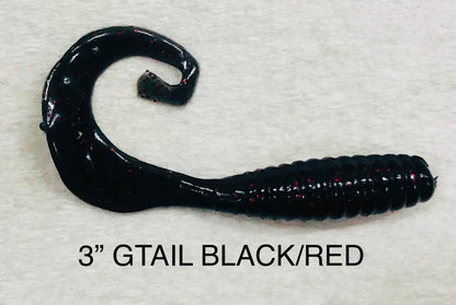 gitzit-g-tail-grub-smoke-red -black- sparkle-3in-19310