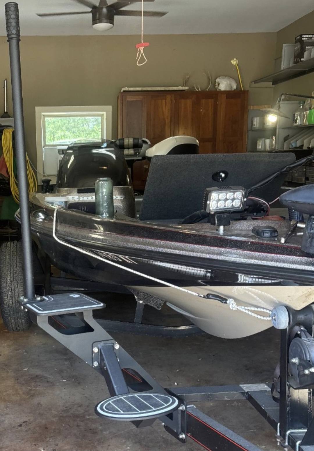 Torchly Bass Boat Trailer Steps-Textured Black