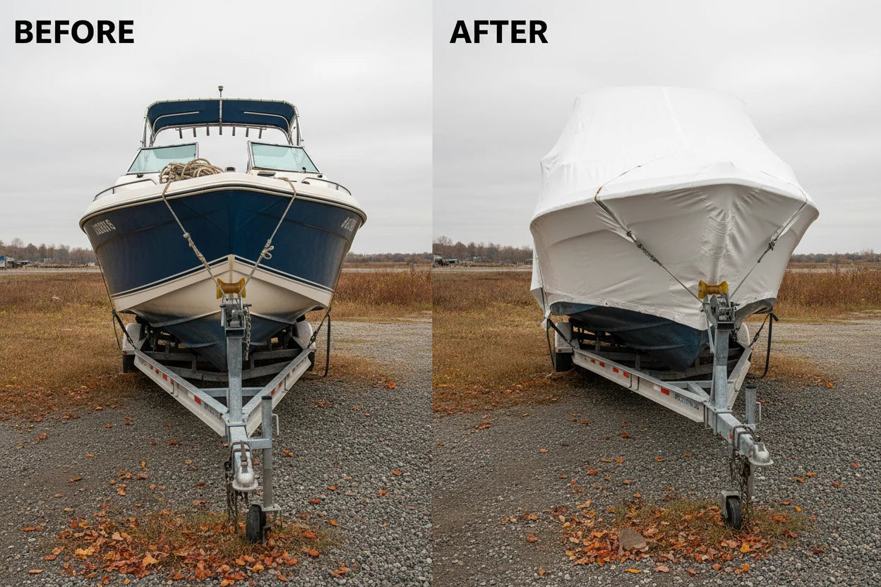 Boat Winterization Shrink Wrapping & FrostGuard Marine Prep