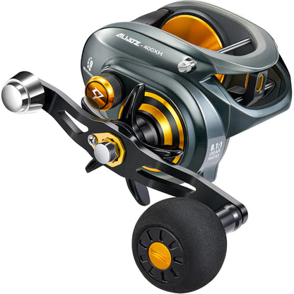 PISCIFUN® ALIJOZ 400 SALTWATER BAITCASTING REEL WITH BAIT CLICKER – The  Fishing Hunting Store